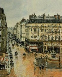 rue saint honore afternoon rain effect 1897