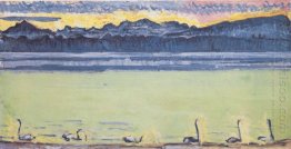 Lake Geneva With Mont Blanc At Dawn 1918 2