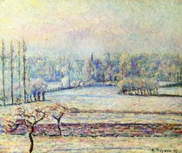 view of bazincourt frost morning 1892