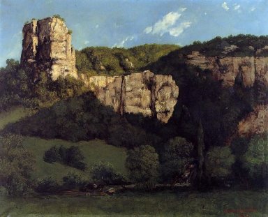 Landschaft Bald Rock Im Tal von Ornans 1864