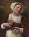 Молодая женщина с бокалом вина