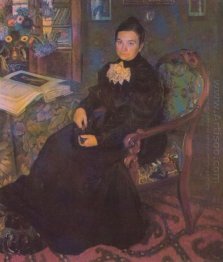 Portrait Of E Kustodieva Artist S Mother