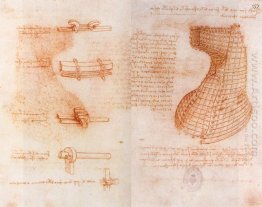 Double Manuscript Page On The Sforza Monument Casting Mold Of Th