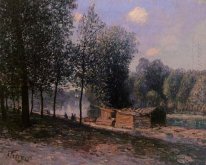 cabins by the river loing morning 1896