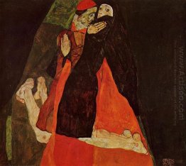 cardinal and nun caress 1912