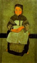 Little Breton Girl Seated Portrait Of Marie Francisaille