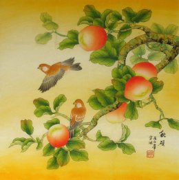 Peach&Birds - Chinese Painting