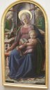 Thronende Madonna und Kind mit zwei Engeln