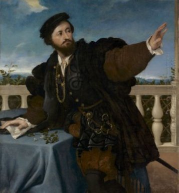 Um nobre em um balcão 1525