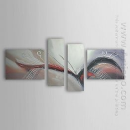 Hand-painted Oil Painting Abstract Oversized Wide - Set of 4