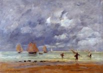 Nelayan Dan Perahu Layar Dekat Trouville 1892