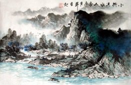 Beautifull mountains -Pubu - Chinese Painting