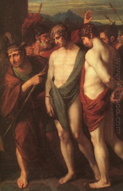 Pylades och Orestes Kommit som offer innan Ifigenia (detalj)