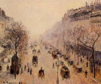 boulevard montmartre morning sunlight and mist 1897