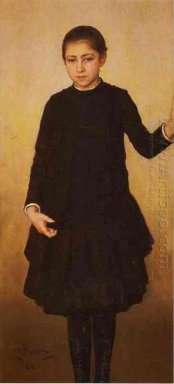 Portrait Of The Artist Vera Repinahe Tochter S 1886