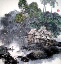 A small village - Chinese Painting