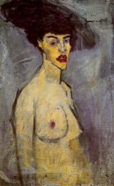 female nude with hat