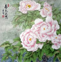 Pájaros y flores - pintura china