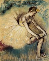 dancer putting on her slipper 1896