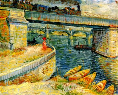 Bridges Across The Seine at Asnieres 1887