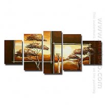 Hand-painted Landscape Oil Painting - Set of 5