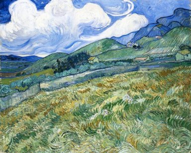 Wheatfield Dengan Pegunungan Dalam Latar Belakang 1889