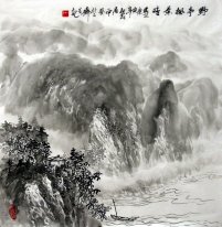 Montagnes et l'eau - peinture chinoise