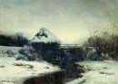 Vintern landskap med Mill 1884