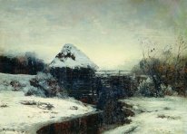 Paisaje de invierno con el molino de 1884