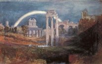 Rome Het Forum Met Een Regenboog