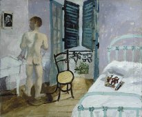 Naked in einem Schlafzimmer, einem Porträt des fr.Francis Rose