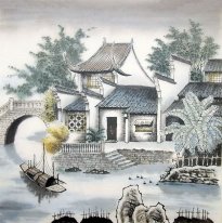 Berge, Wasser - Chinesische Malerei