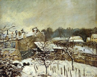 efecto de la nieve en Louveciennes 1876