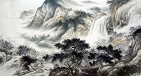 Montagne et cascade - Peinture chinoise