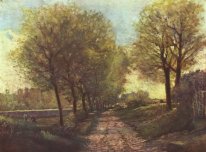 avenue d'arbres dans une petite ville 1866