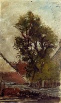 arbre dans la cour de la ferme 1874 1