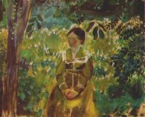 Lady in einem Garten