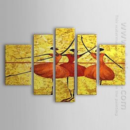 Hand-painted Oil Painting People Dancing Lady - Set of 5