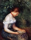 Der Reader Sitzende junge Frau 1887