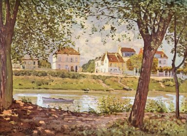 Dorp aan de oevers van de seine 1872