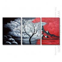 Hand-painted Landscape Oil Painting - Set of 3