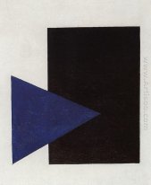 Suprematism Med Blå Triangeln och svart Square 1915