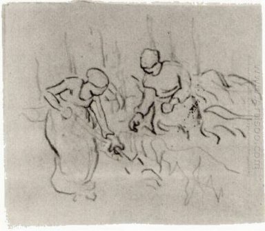 Sketch Of Women In A Bidang 1890