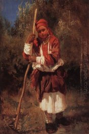 Woman With Rake