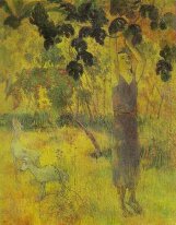 homme cueillir des fruits sur un arbre 1897