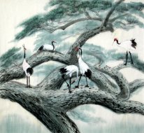 Pine-Crane - la pintura china