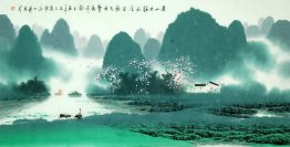 Mountains, river - Chinese Painting