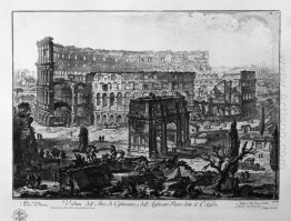 View Of The Arch Of Constantine And The Flavian Amphitheatre Cal