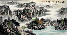 Montagnes et l'eau - peinture chinoise