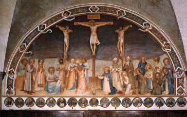 Crucifixion et saints 1442